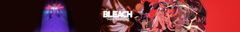 Promotional banner for Bleach featuring key characters