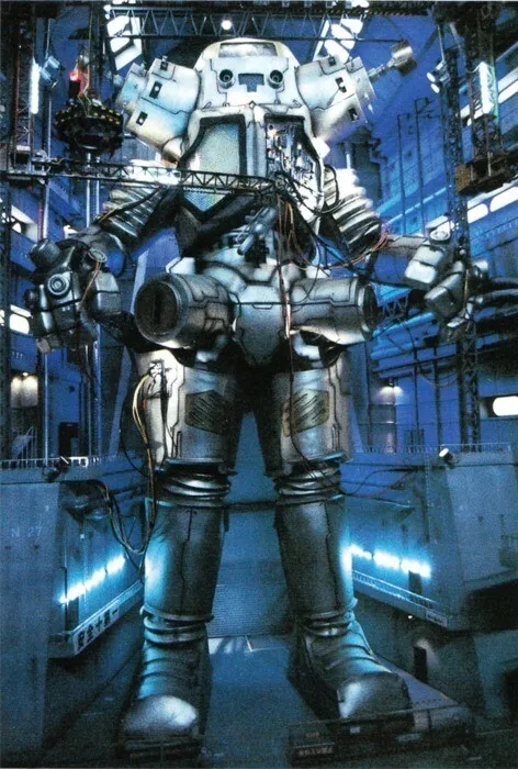 Mechagodzilla in a futuristic facility