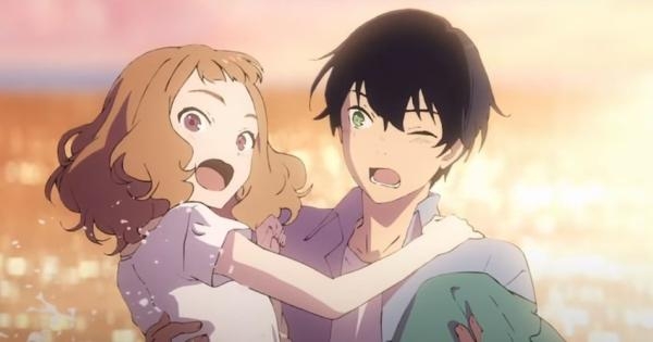 Josee and Tsuneo share an excited moment in Josee, the Tiger and the Fish