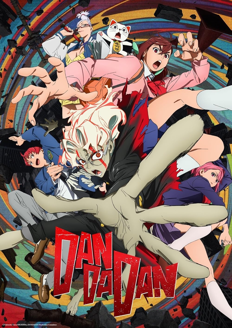 Official poster for the anime series Dandadan