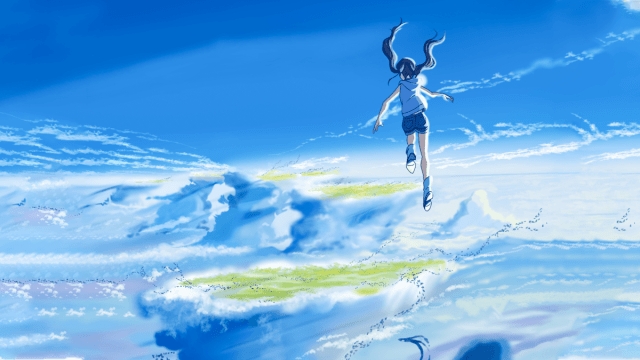 Hina leaps into the sky
