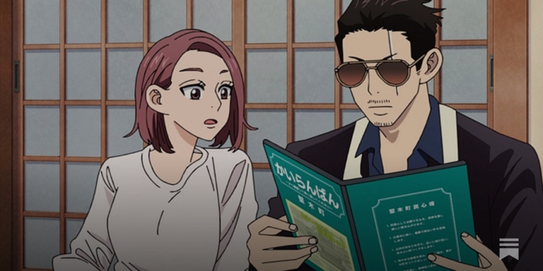 Tatsu and Miku reviewing a menu