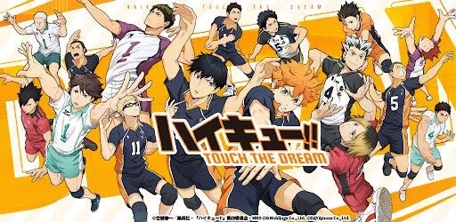 Promotional image showing the Haikyuu!! cast in dynamic poses