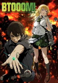 Ryota Sakamoto and Himiko featured in promotional art with explosions