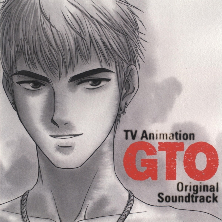 Official album art for the Great Teacher Onizuka TV animation original soundtrack featuring protagonist Eikichi Onizuka.