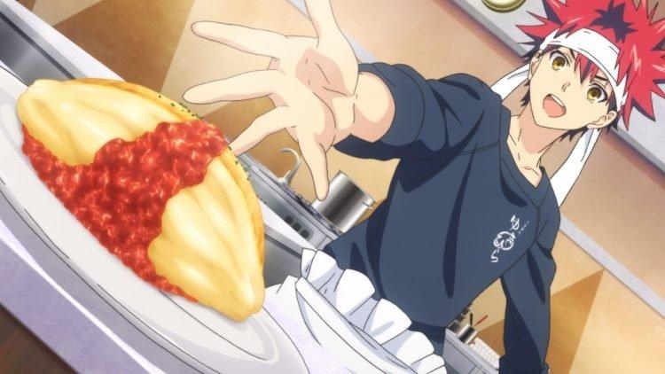 Soma Yukihira presents a dish with a unique topping