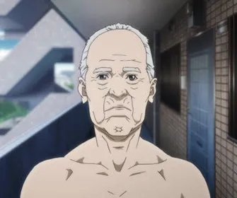 Ichiro Inuyashiki realizing his cyborg body