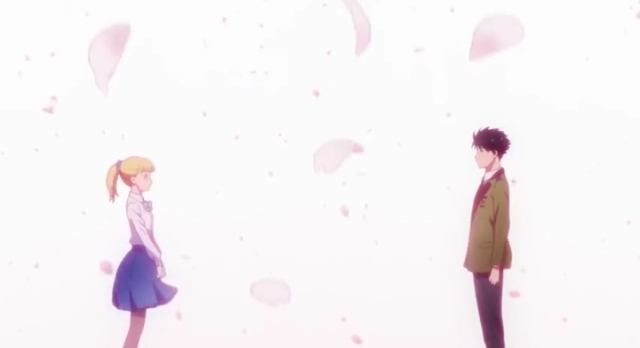 Teresa and Tada with cherry blossoms