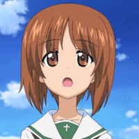 Miho Nishizumi looking surprised