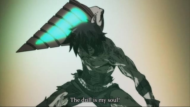 Simon manifesting raw spiral energy as a massive drill