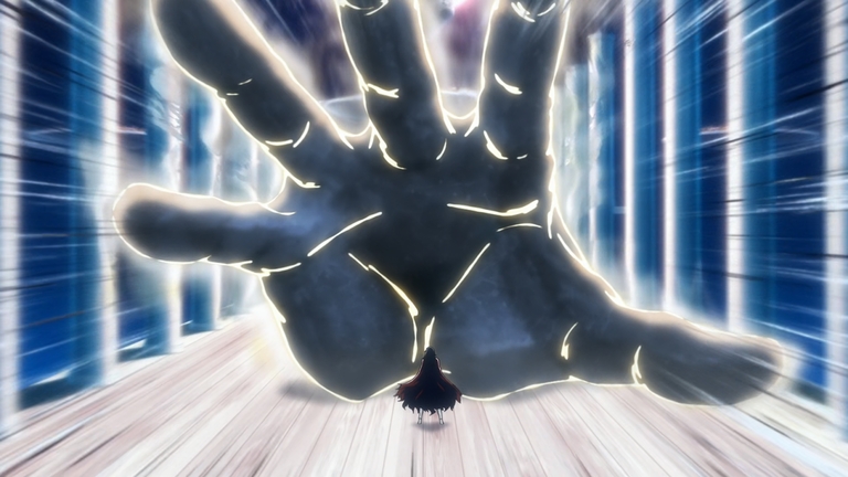 Ichibei Hyosube summons the gigantic spiritual hand Senri Tsutensho