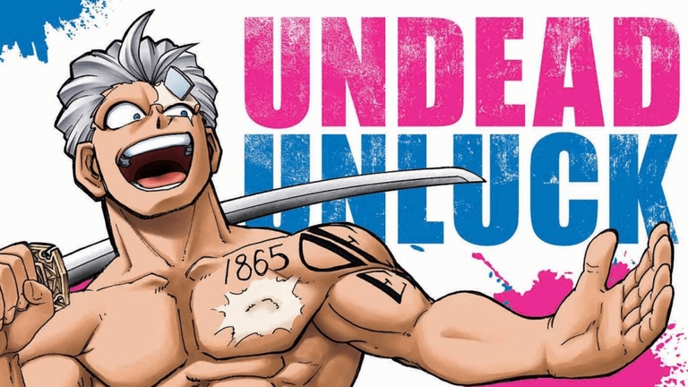 Andy poses with sword behind head