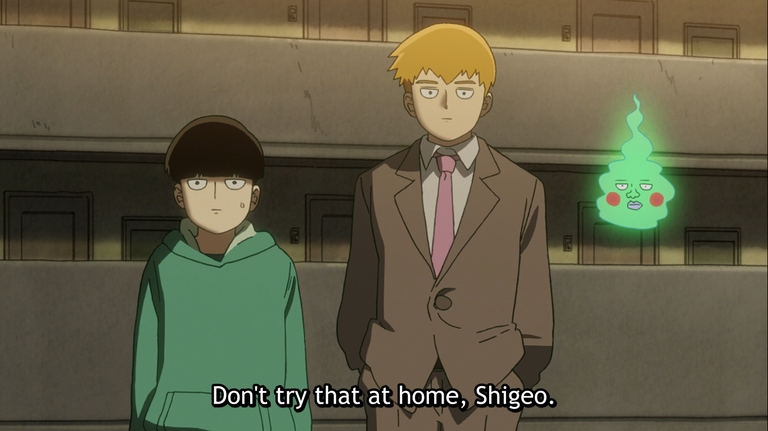 Mob Reigen and Dimple standing together