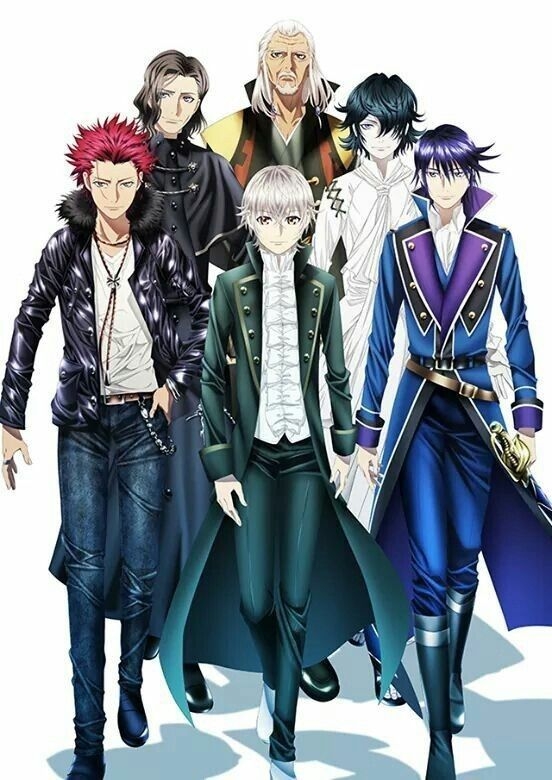 Kings from K Project including Red King Mikoto Suoh and Blue King Reisi Munakata