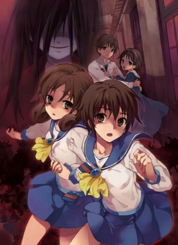 Students flee from Heavenly Host Elementary with Sachiko looming above